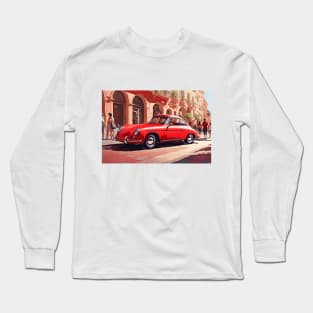 Porsche 356 in Red Long Sleeve T-Shirt